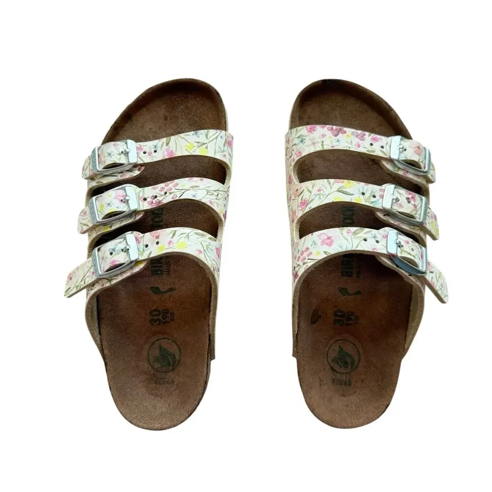 Birkenstock Floral Florida Birko-Flor Vegan Sandals Size 30(12)